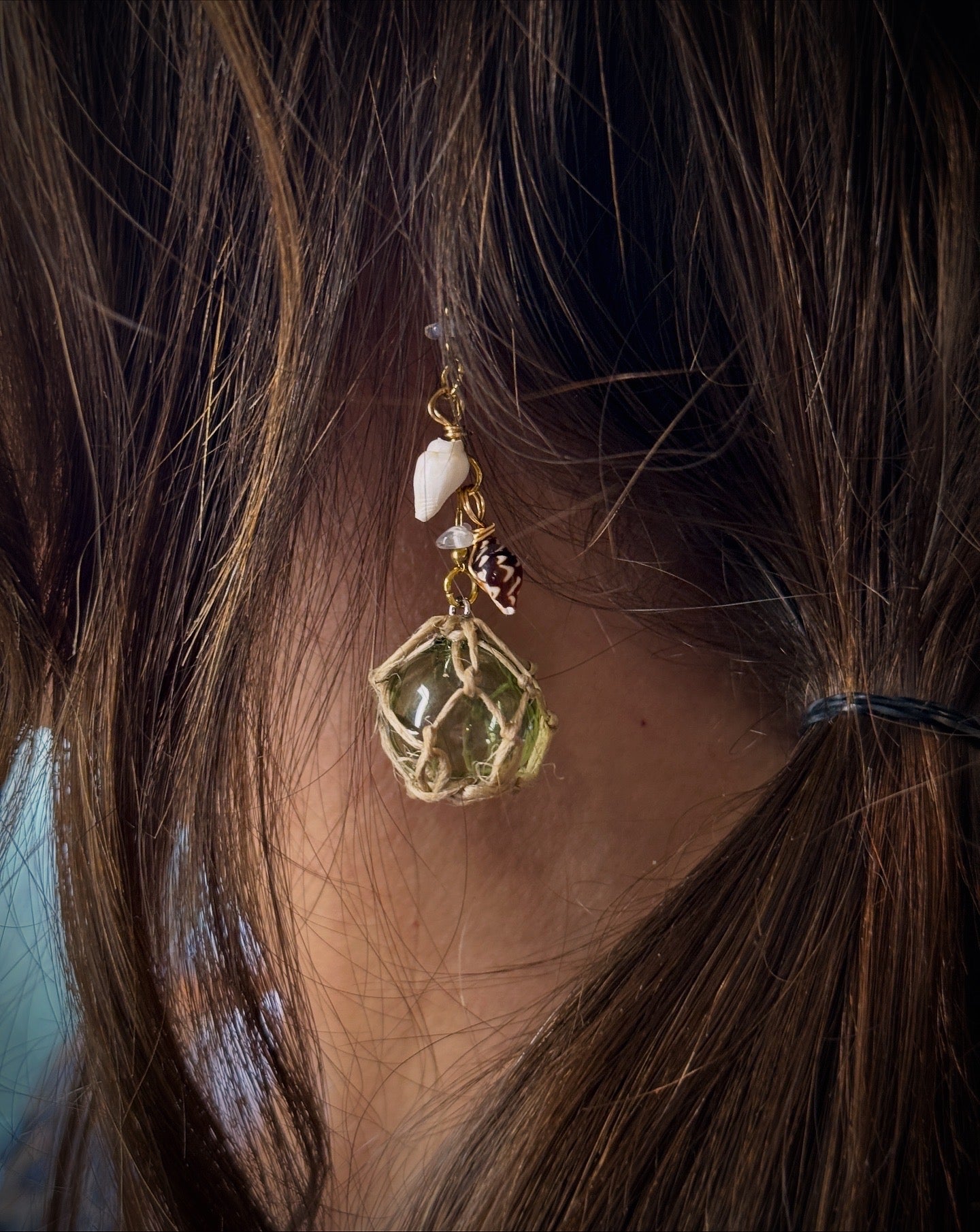 Glass Float Fishing Earrings