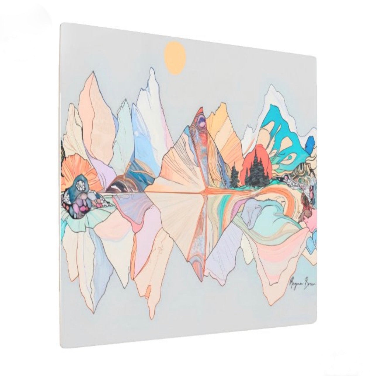 Serene Mountain Metal Print