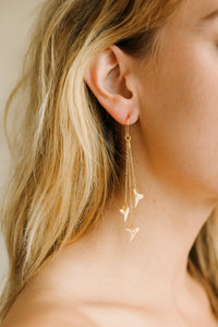 Salmon Shark Tooth Earrings