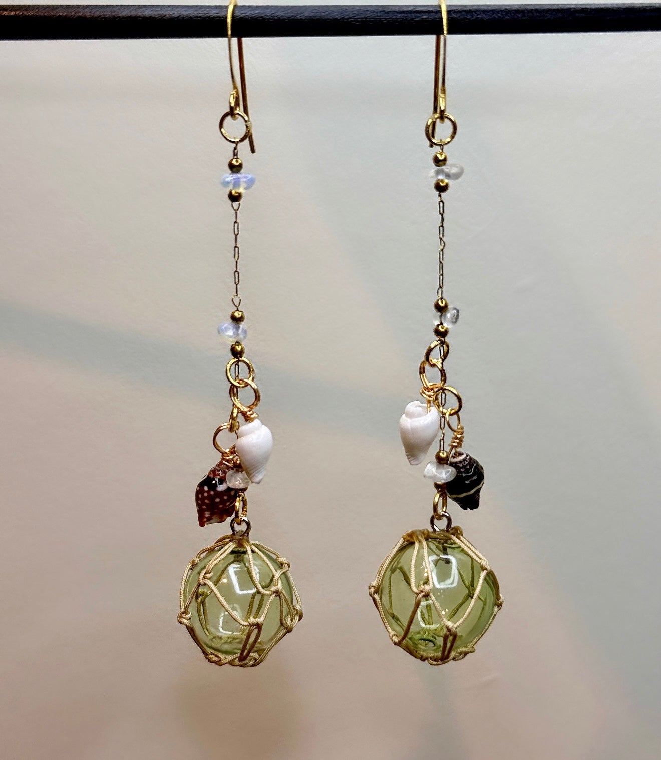 Glass Float Fishing Earrings