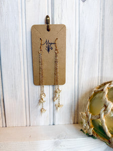 Salmon Shark Tooth Earrings