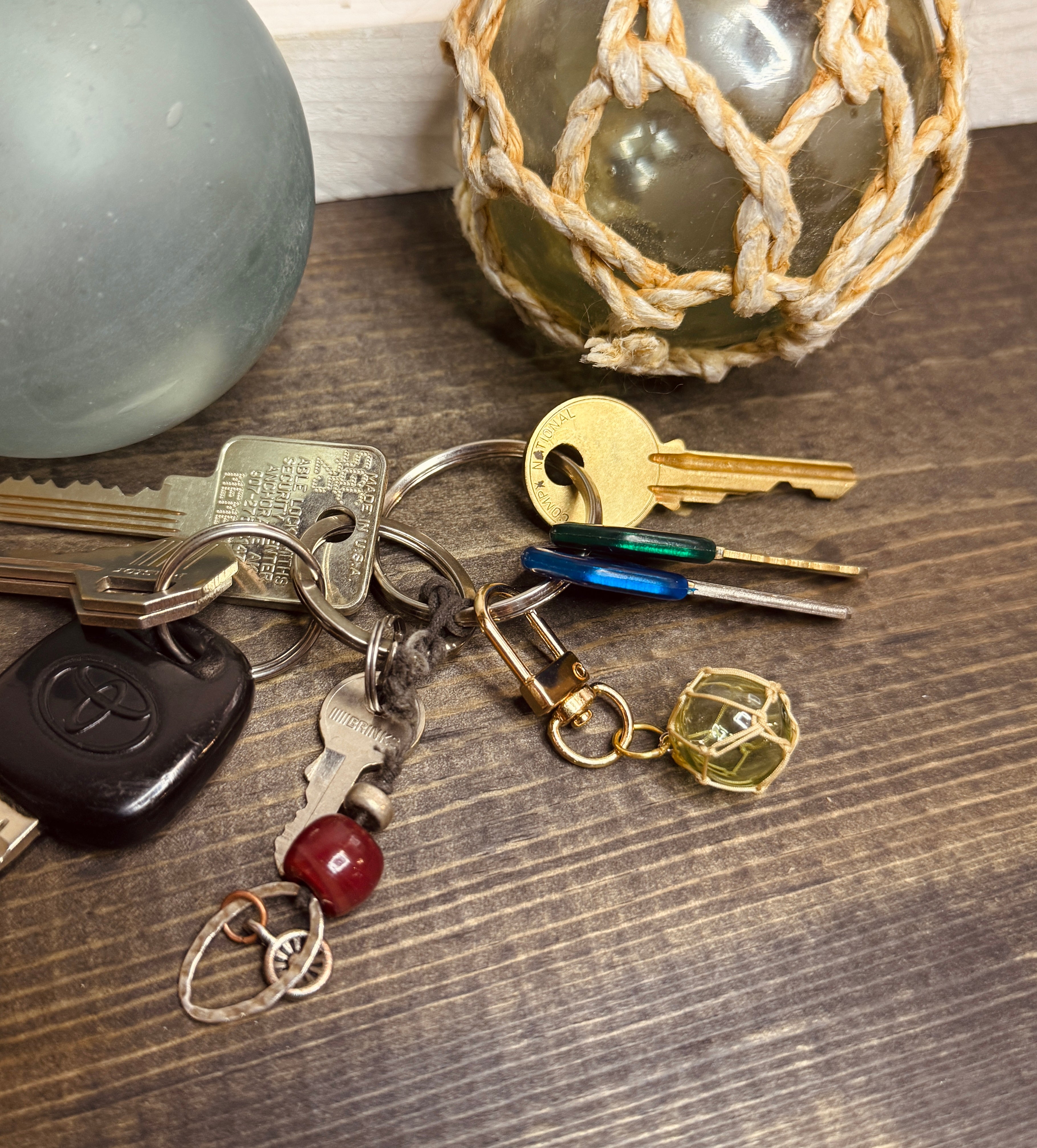 Glass Float Key Charm