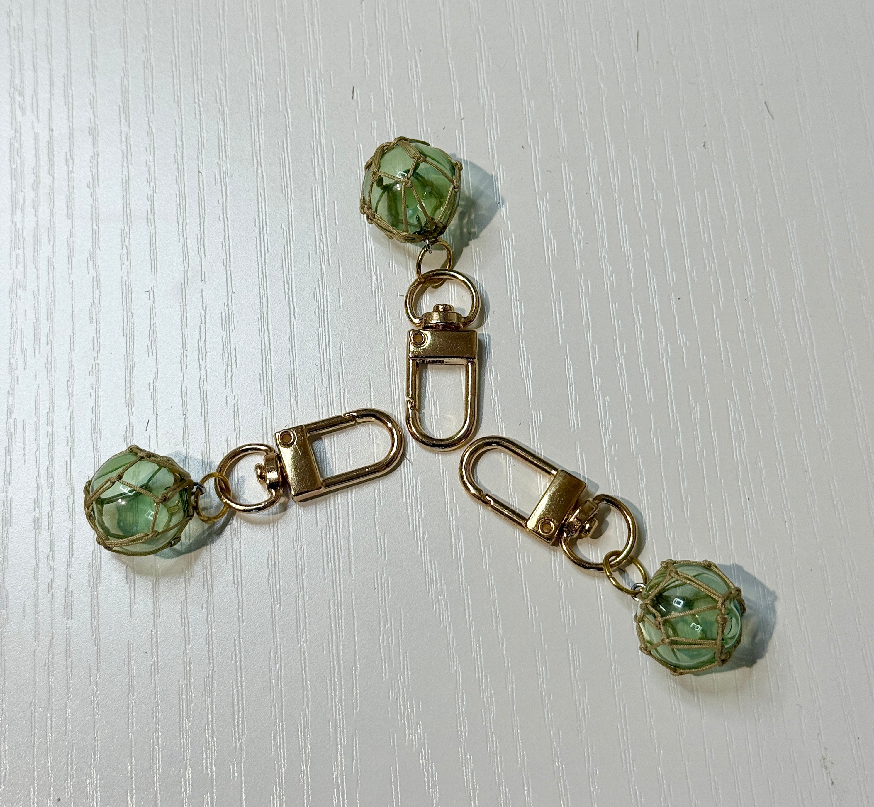 Glass Float Key Charm