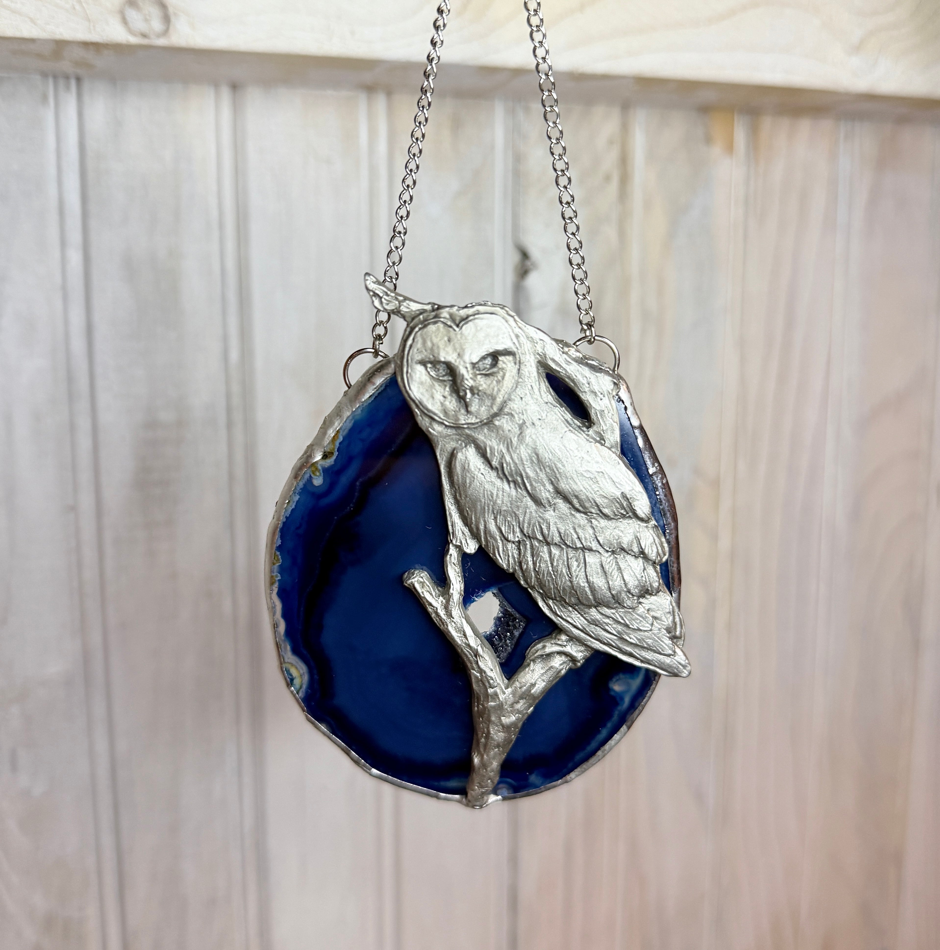 Owl Geode Ornament
